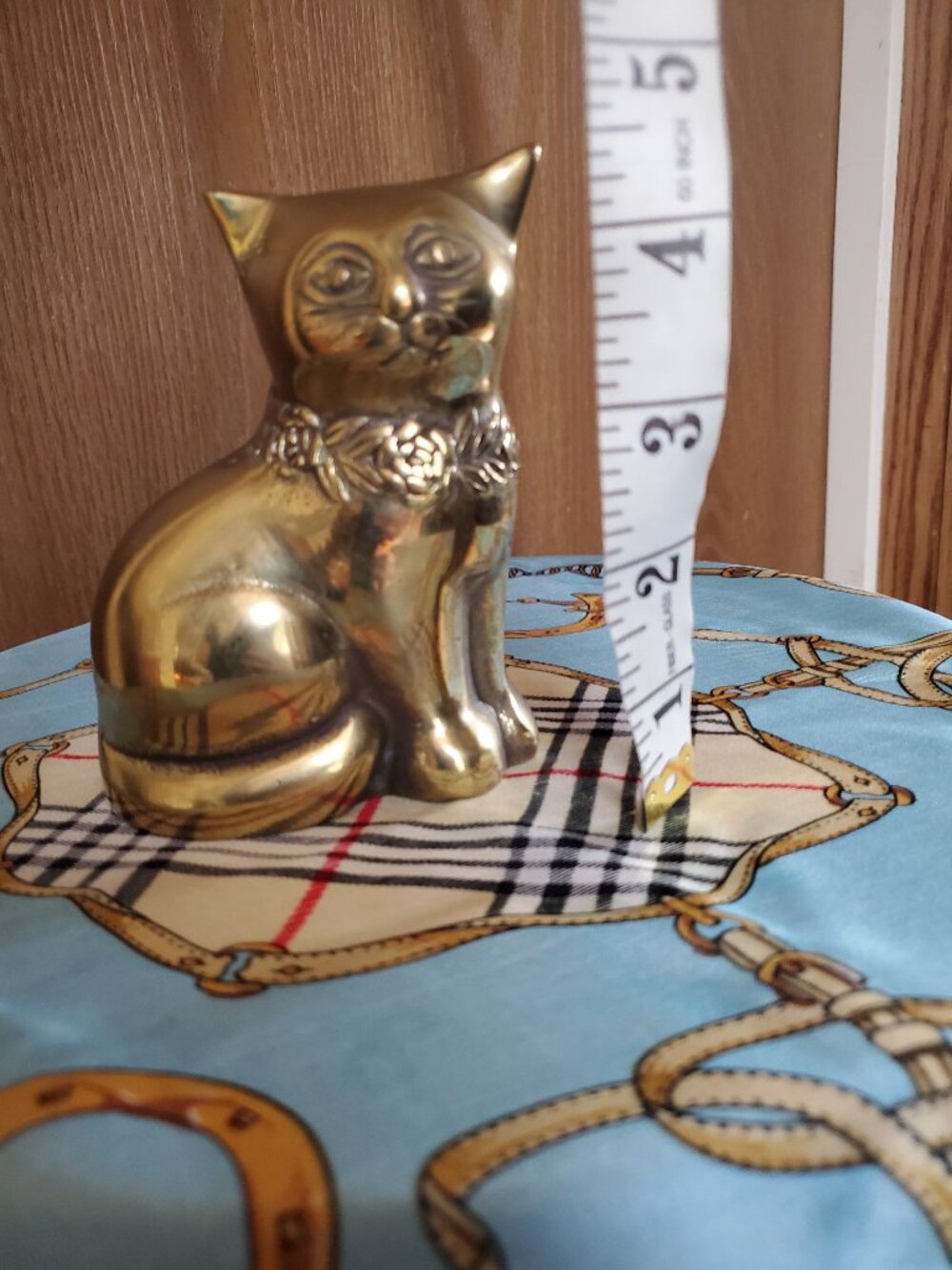Solid brass cat floral collar - Picture 6 of 7